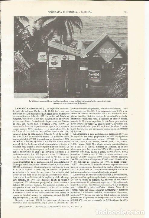 Otros art&iacute;culos de coleccionismo en papel: LAMINA ESPASA 34062: Aldea costera de Jamaica - Varios