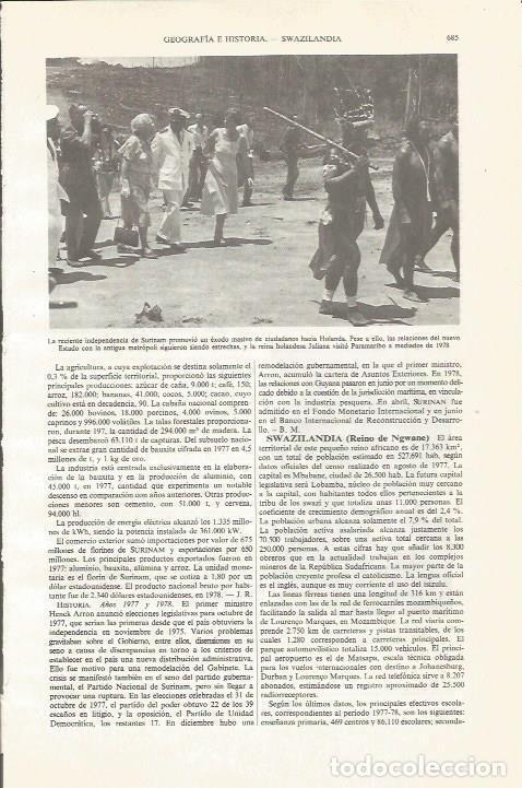 Otros art&iacute;culos de coleccionismo en papel: LAMINA ESPASA 34083: La reina Juliana de Holanda en Paramaribo - Varios