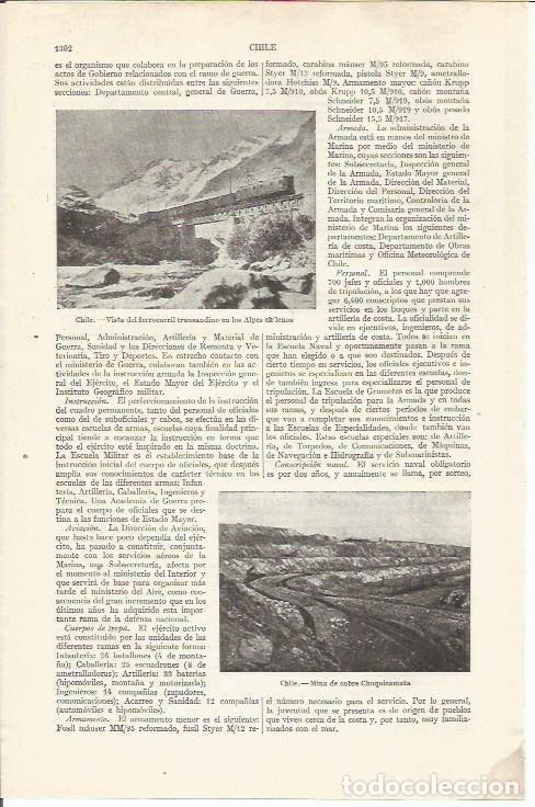 Otros art&iacute;culos de coleccionismo en papel: LAMINA ESPASA 34978: Mina de cobre Chuquicamata en Chile - Varios