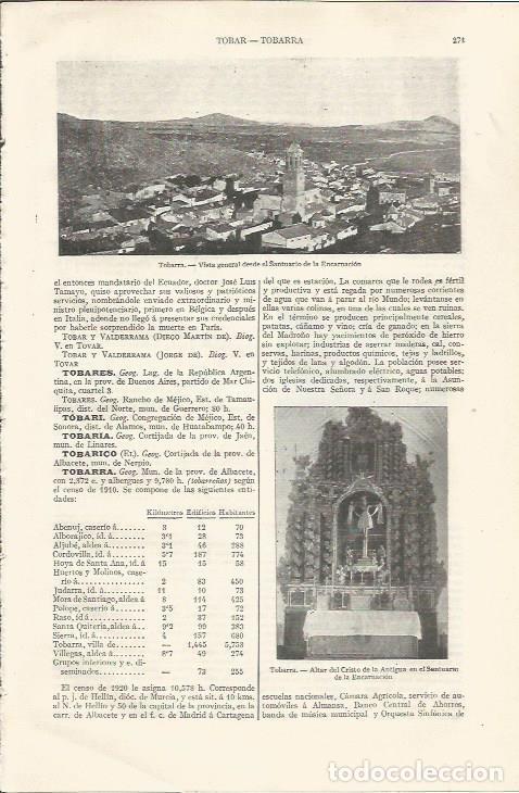 Otros art&iacute;culos de coleccionismo en papel: LAMINA ESPASA 35029: Santuario de la Encarnacion en Tobarra, Albacete - Varios