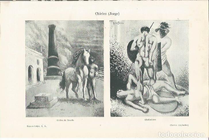 Otros art&iacute;culos de coleccionismo en papel: LAMINA ESPASA 34991: Orillas de Tesalia y Gladiadores, por Jorge Chirico - Varios
