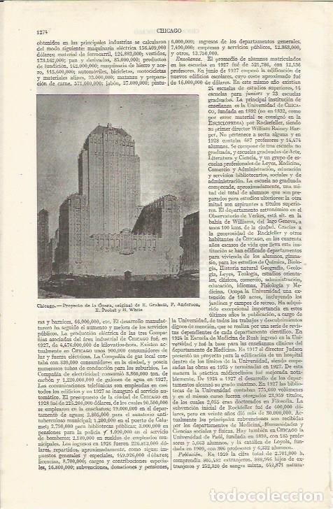 Otros art&iacute;culos de coleccionismo en papel: LAMINA ESPASA 34959: Proyecto de la Opera de Chicago - Varios