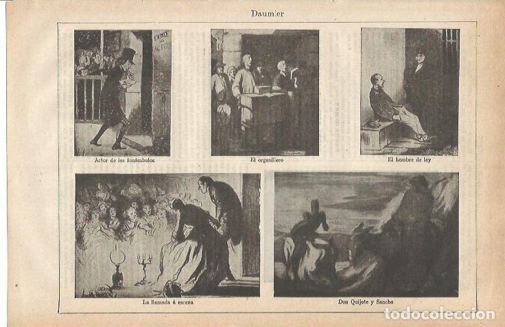 Otros art&iacute;culos de coleccionismo en papel: LAMINA ESPASA 34872: Obras por Daumier - Varios