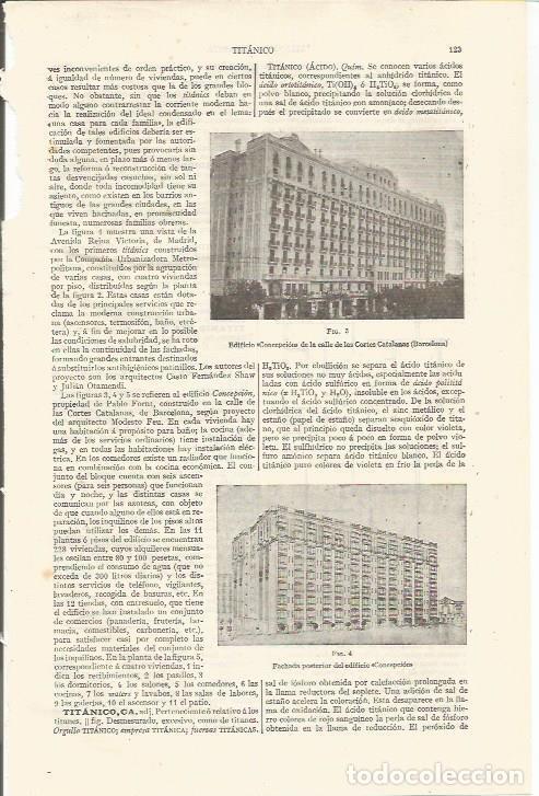 Otros art&iacute;culos de coleccionismo en papel: LAMINA ESPASA 35010: Edificio Concepcion en Barcelona - Varios