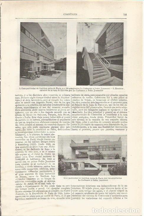 Otros art&iacute;culos de coleccionismo en papel: LAMINA ESPASA 34895: Casa dise&ntilde;ada por Le Corbusier en Garches - Varios