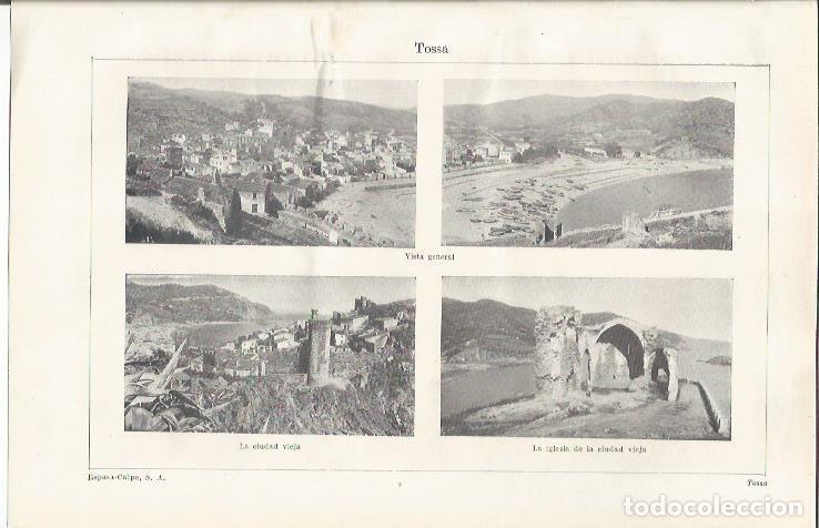Otros art&iacute;culos de coleccionismo en papel: LAMINA ESPASA 35233: Vista y ciudad vieja en Tossa de Mar, Girona - Varios