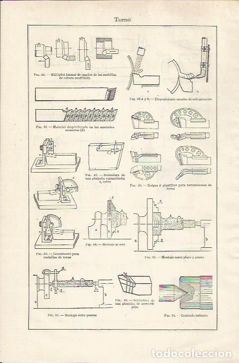 Otros art&iacute;culos de coleccionismo en papel: LAMINA ESPASA 35154: Torno - Varios