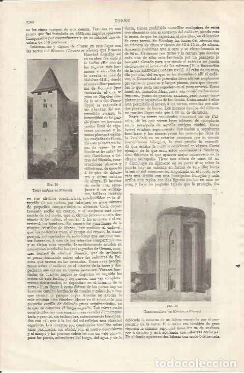 Otros art&iacute;culos de coleccionismo en papel: LAMINA ESPASA 35188: Torre sepulcral en Kischmar, Iran - Varios