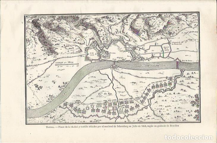 Otros art&iacute;culos de coleccionismo en papel: LAMINA ESPASA 35223: Plano de Tortosa de 1648 - Varios