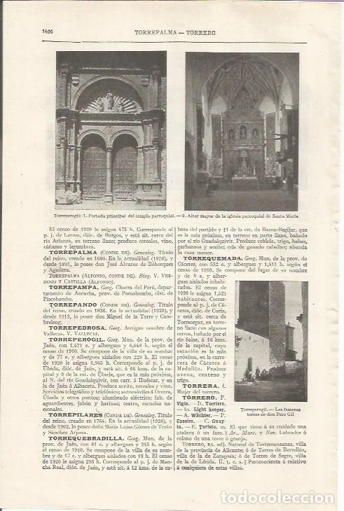 Otros art&iacute;culos de coleccionismo en papel: LAMINA ESPASA 35211: Iglesia de Torreperogil, Jaen - Varios
