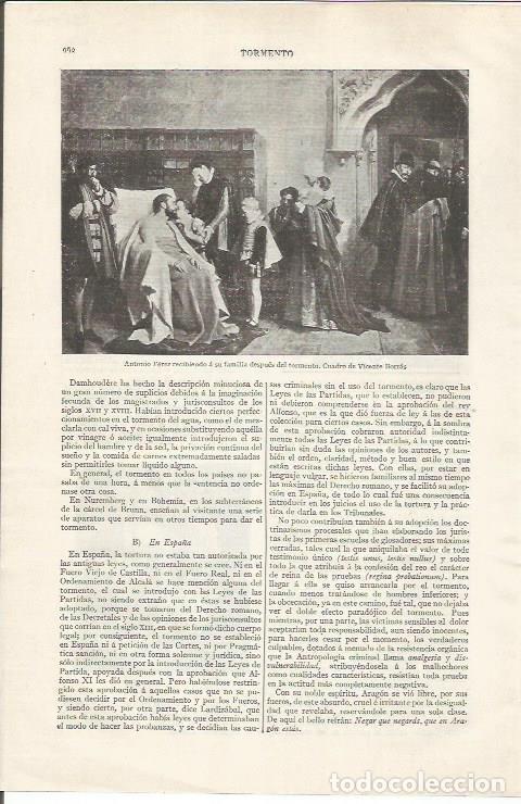 Otros art&iacute;culos de coleccionismo en papel: LAMINA ESPASA 35142: Antonio Perez recibiendo a la familia despues del tormento - Varios