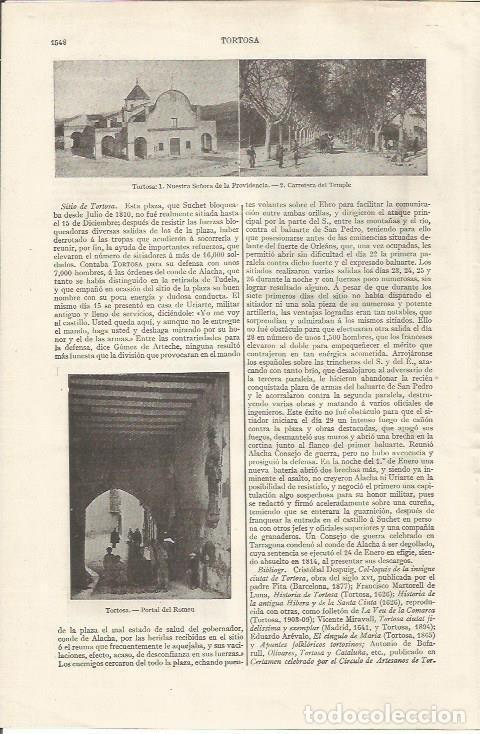 Otros art&iacute;culos de coleccionismo en papel: LAMINA ESPASA 35227: Portal del Romeu, Carretera del Temple y Nuestra Se&ntilde;ora de la Providencia de To