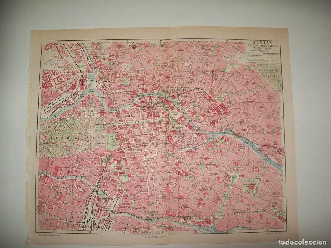 Otros art&iacute;culos de coleccionismo en papel: LAMINA ESPASA 34454: Plano de Berlin - Varios
