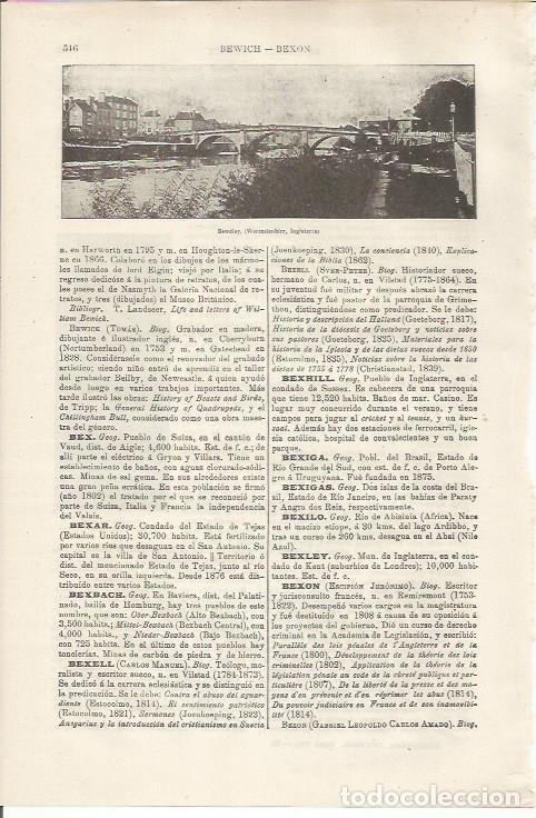 Otros art&iacute;culos de coleccionismo en papel: LAMINA ESPASA 34504: Puente en Bewdley, Inglaterra - Varios