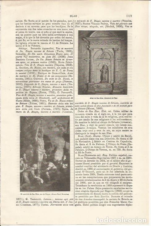 Otros art&iacute;culos de coleccionismo en papel: LAMINA ESPASA 34593: Altar de San Blas en la catedral de Pisa - Varios