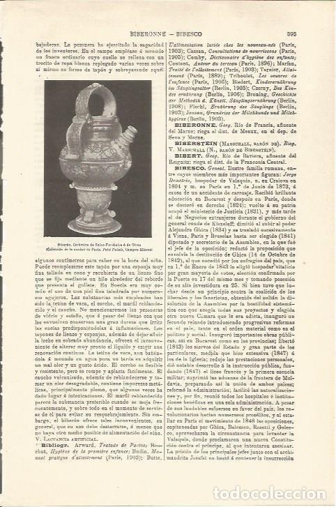 Otros art&iacute;culos de coleccionismo en papel: LAMINA ESPASA 34515: Biberon de la Colecci&oacute;n de la ciudad de Paris - Varios