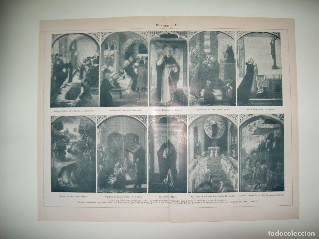 Otros art&iacute;culos de coleccionismo en papel: LAMINA ESPASA 34479: Retablo de la vida de Santo Domingo de Guzman, por Berruguete - Varios