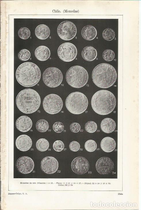 Otros art&iacute;culos de coleccionismo en papel: LAMINA ESPASA 34741: Monedas de Chile - Varios