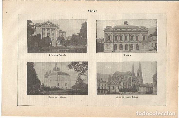 Otros art&iacute;culos de coleccionismo en papel: LAMINA ESPASA 34803: vistas varias de CHOLET-Francia - Varios