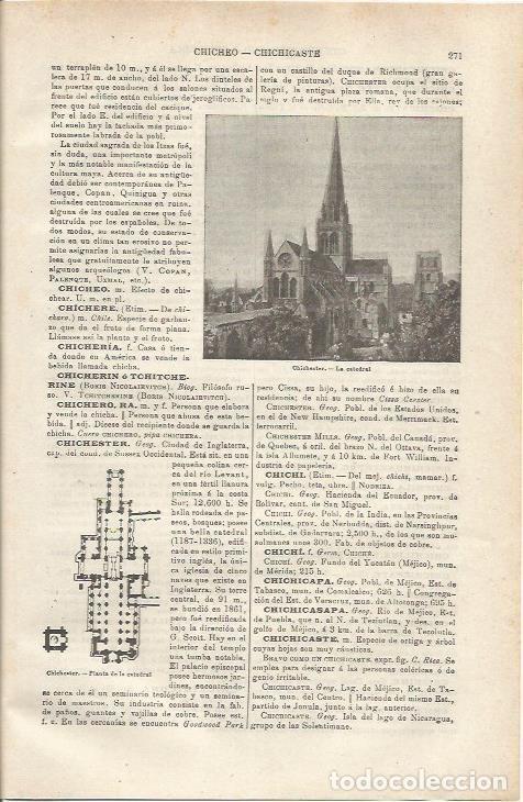 Otros art&iacute;culos de coleccionismo en papel: LAMINA ESPASA 34731: Catgedral de Chichester, Inglaterra - Varios