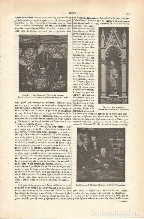 Otros art&iacute;culos de coleccionismo en papel: LAMINA ESPASA 35611: San Eloy y San Clotario - Varios