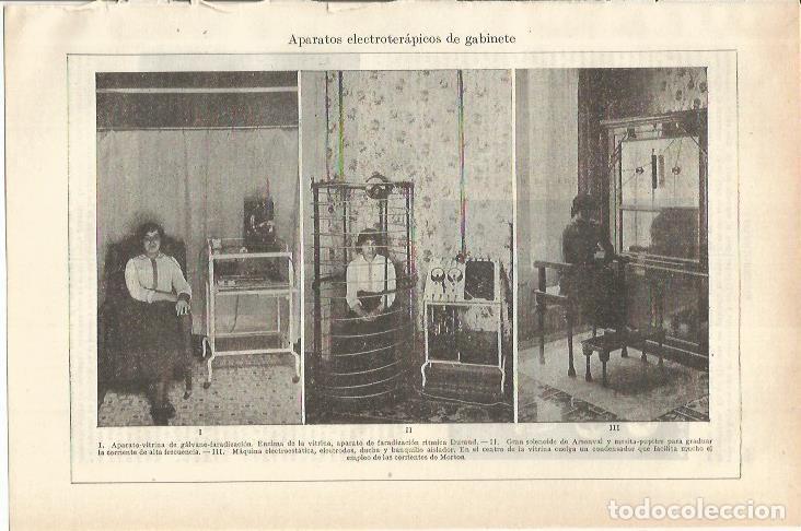 Otros art&iacute;culos de coleccionismo en papel: LAMINA ESPASA 35583: Aparatos eletroterapicos de gabinete - Varios