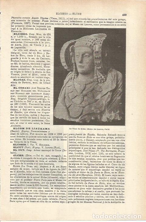 Otros art&iacute;culos de coleccionismo en papel: LAMINA ESPASA 35571: La Dama de Elche - Varios