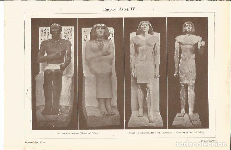 Otros art&iacute;culos de coleccionismo en papel: LAMINA ESPASA 35530: Esculturas del Antiguo Egipto - Varios