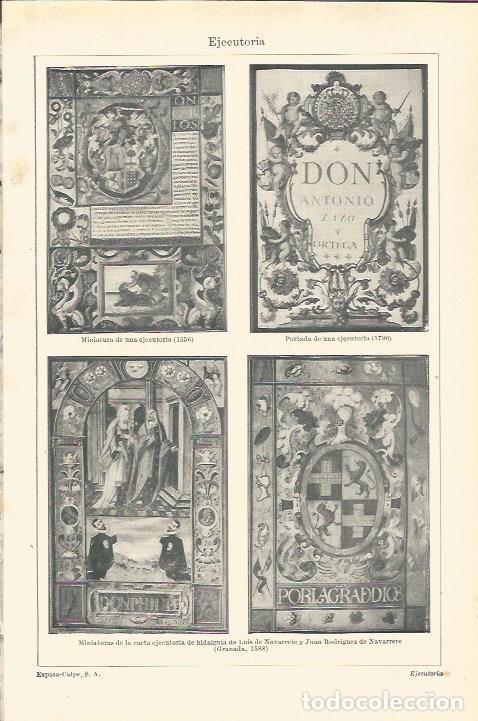 Otros art&iacute;culos de coleccionismo en papel: LAMINA ESPASA 35561: Miniaturas de la Ejecutoria de Luis de Navarrete - Varios