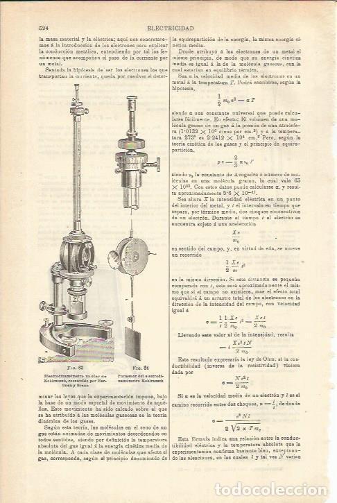 Otros art&iacute;culos de coleccionismo en papel: LAMINA ESPASA 35580: Electrodinamometro - Varios