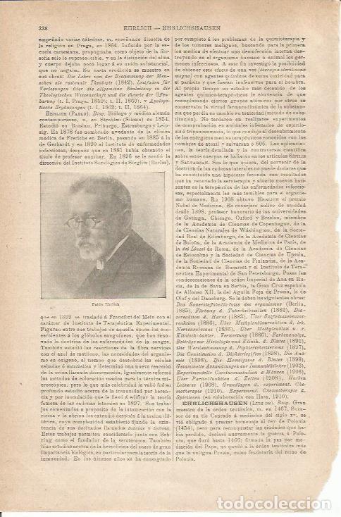Otros art&iacute;culos de coleccionismo en papel: LAMINA ESPASA 35543: Pablo Ehrlich - Varios