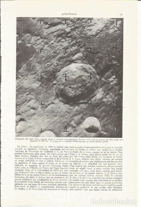 Otros art&iacute;culos de coleccionismo en papel: LAMINA ESPASA 35753: Fotografia del suelo lunar - Varios