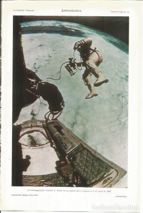 Otros art&iacute;culos de coleccionismo en papel: LAMINA ESPASA 35751: El astronauta Edward H. White en el espacio el 3 de junio de 1965 - Varios