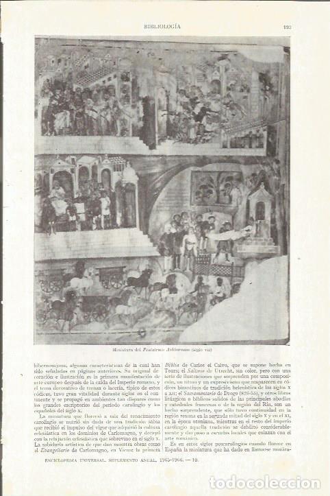 Otros art&iacute;culos de coleccionismo en papel: LAMINA ESPASA 35769: Miniatura del Pentateuco Ashburnam - Varios