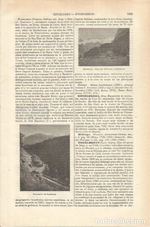 Otros art&iacute;culos de coleccionismo en papel: LAMINA ESPASA 35689: Monta&ntilde;as de Engelberg, Suiza - Varios