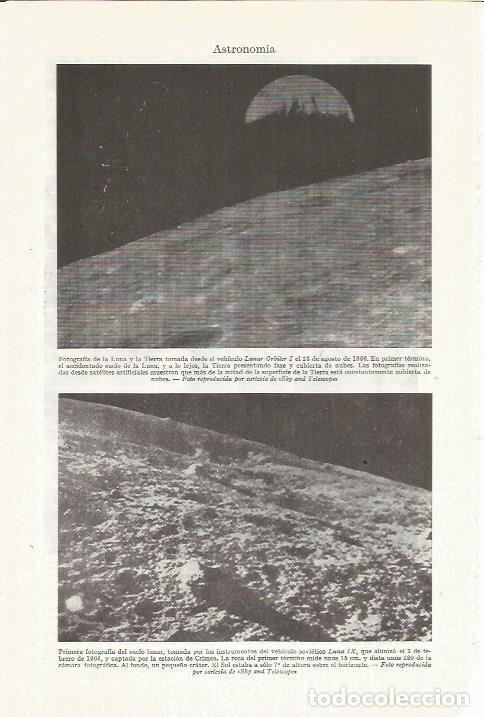 Otros art&iacute;culos de coleccionismo en papel: LAMINA ESPASA 35754: Fotografia de la Luna y la Tierra - Varios