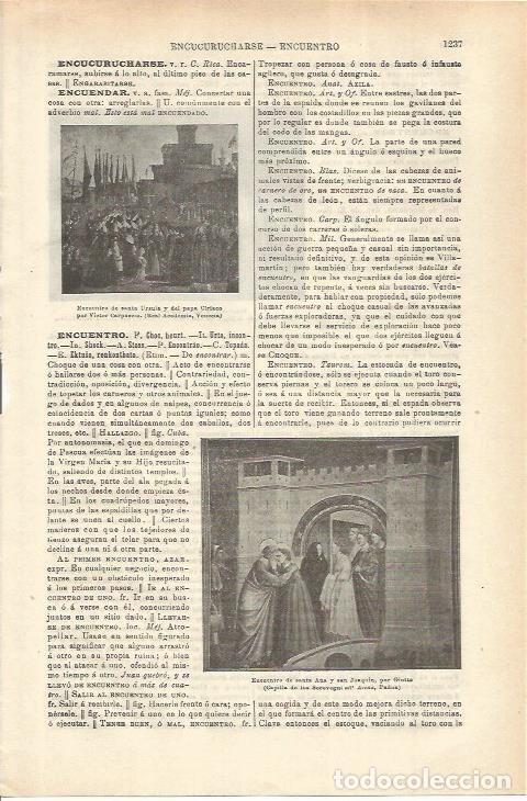 Otros art&iacute;culos de coleccionismo en papel: LAMINA ESPASA 35679: Encuentro de Santa Ana y San Joaquin, por Giotto - Varios