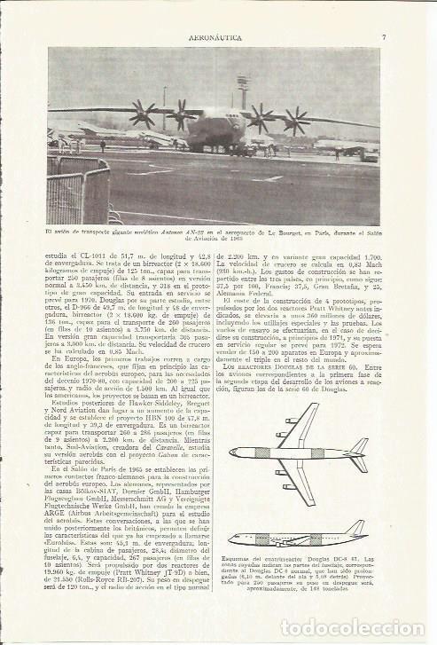 Otros art&iacute;culos de coleccionismo en papel: LAMINA ESPASA 35700: Aeronautica, El Antonov AN-22 - Varios