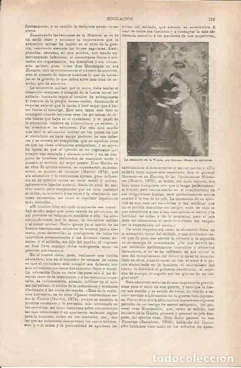 Otros art&iacute;culos de coleccionismo en papel: LAMINA ESPASA 35470: La educacion de la Virgen, por Rubens - Varios