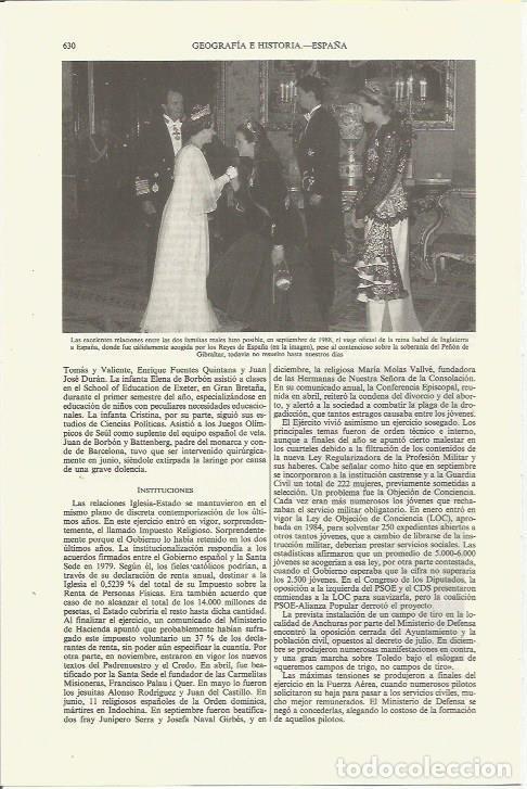 Otros art&iacute;culos de coleccionismo en papel: LAMINA ESPASA 35402: Isabel de Inglaterra y la familia real espa&ntilde;ola - Varios