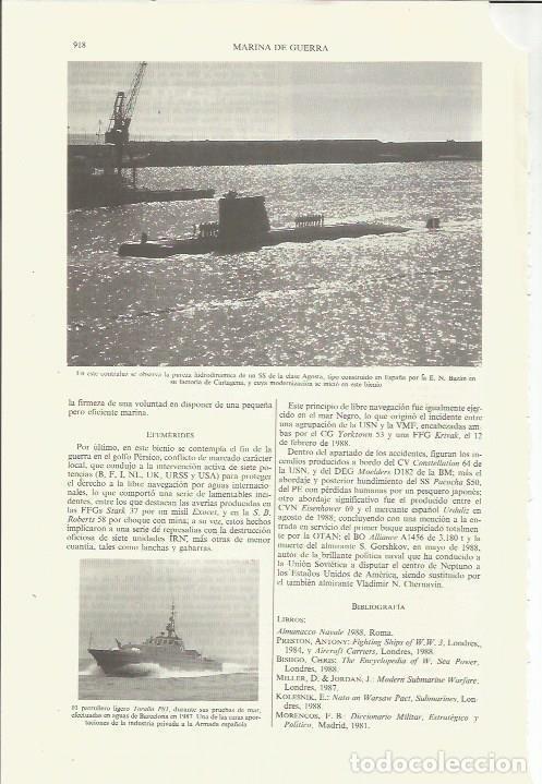 Otros art&iacute;culos de coleccionismo en papel: LAMINA ESPASA 35421: Submarino de la clase Agosta - Varios