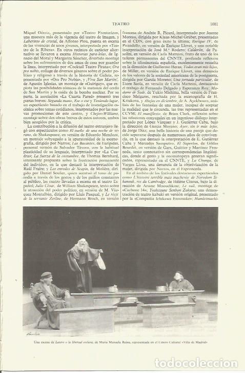 Otros art&iacute;culos de coleccionismo en papel: LAMINA ESPASA 35436: Escena de la obra de teatro Lucero - Varios