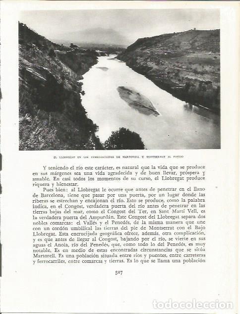 Otros art&iacute;culos de coleccionismo en papel: LAMINA 21669: El rio Llobregat entre Martorell y Montserrat - Josep Pla