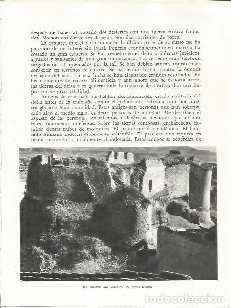 Otros art&iacute;culos de coleccionismo en papel: LAMINA 21761: Ruinas del Castillo de Mora d'Ebre - Josep Pla