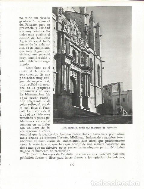 Otros art&iacute;culos de coleccionismo en papel: LAMINA 21729: Fachada de Santa Maria de Montblanc - Josep Pla