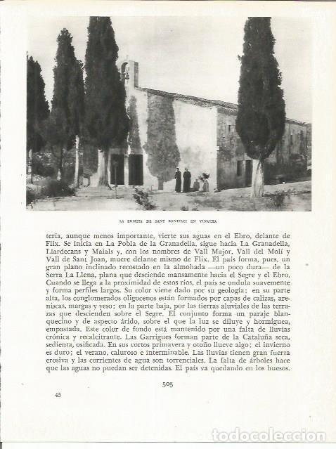 Otros art&iacute;culos de coleccionismo en papel: LAMINA 21739: Ermita de Sant Bonifaci en Vinaixa - Josep Pla