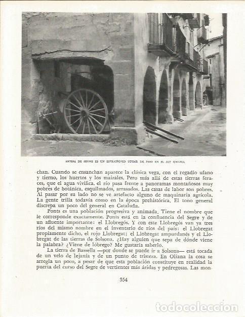 Otros art&iacute;culos de coleccionismo en papel: LAMINA 21681: Artega de Segre - Josep Pla
