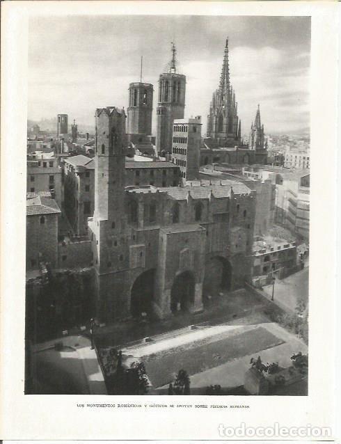 Otros art&iacute;culos de coleccionismo en papel: LAMINA 21548: Catedral y Palacio Real de Barcelona - Josep Pla