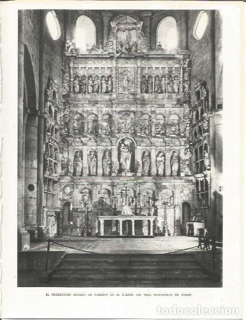Otros art&iacute;culos de coleccionismo en papel: LAMINA 21733: Retablo de Forment en Poblet - Josep Pla