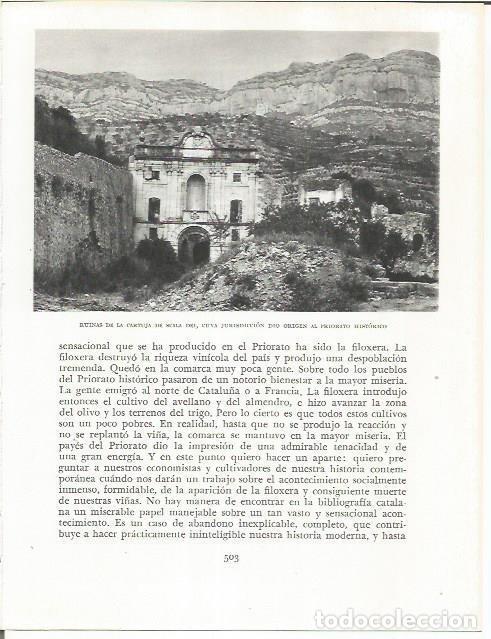 Otros art&iacute;culos de coleccionismo en papel: LAMINA 21738: Ruinas de la Cartuja de Scala Dei - Josep Pla